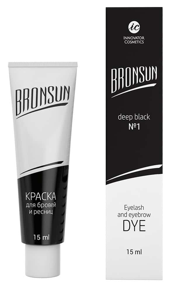 11 Hübriidvärv Bronsun ripsme- ja kulmuvärv nr.1 must 15 ml