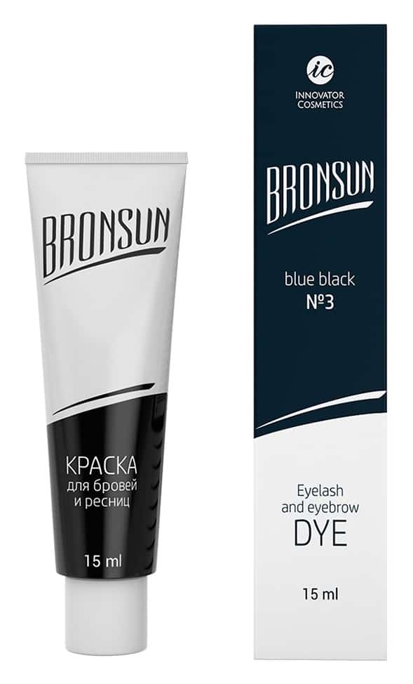 33_1_ Hübriidvärv Bronsun ripsme- ja kulmuvärv nr.3 sinimust 15 ml