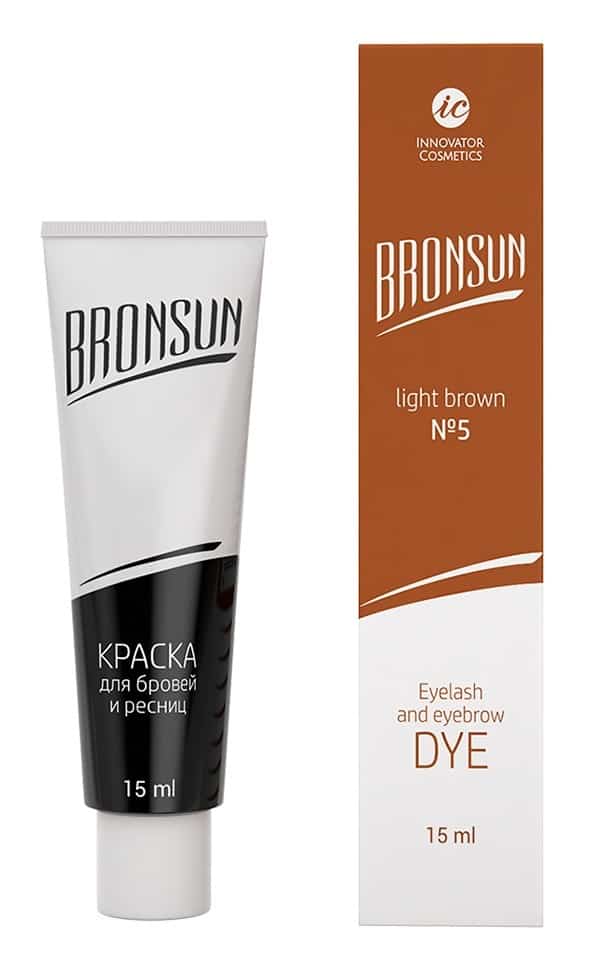 55_1 Hübriidvärv Bronsun ripsme- ja kulmuvärv nr.5 helepruun 15 ml