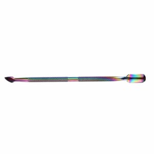 Rainbow-Stainless-Steel-Double-End-Cuticle-Pushers-Manicure-Pedicure-Dead-Skin-Remove-Cuticle-Pusher-Nail-Art Metallist küünenaha lükkaja