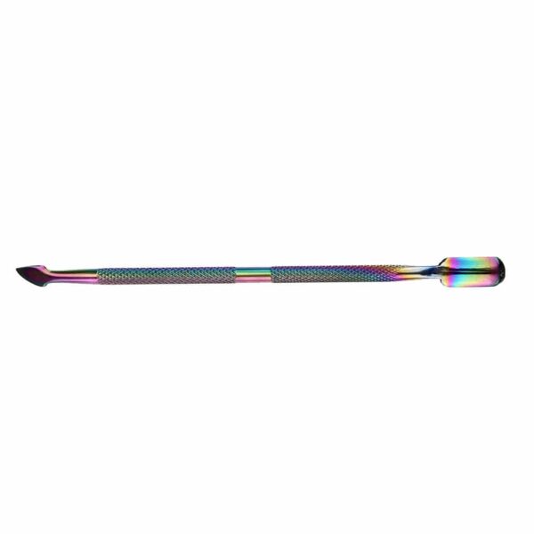 Rainbow-Stainless-Steel-Double-End-Cuticle-Pushers-Manicure-Pedicure-Dead-Skin-Remove-Cuticle-Pusher-Nail-Art Metallist küünenaha lükkaja