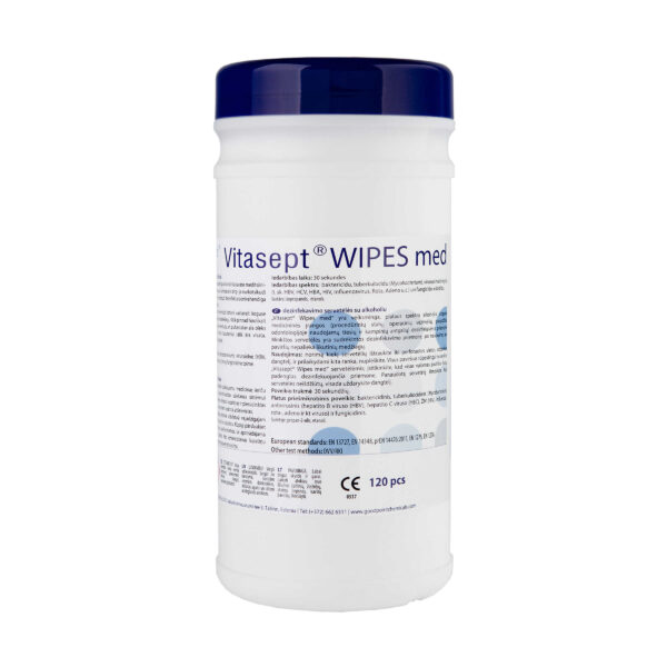 vitasept-wipes-120tk-med VITASEPT® WIPES alkoholibaasilised desinfitseerivad rätikud 120 tk