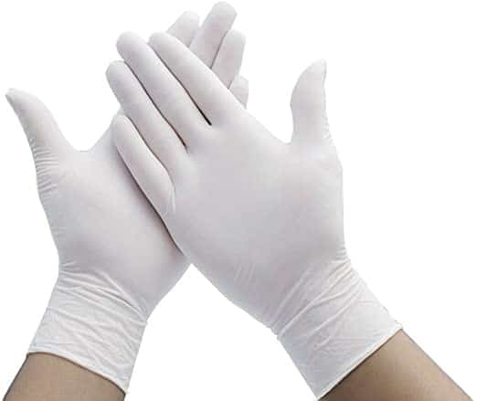 White-Latex-Gloves-1 Valged ühekordsed latekskindad 10 tk