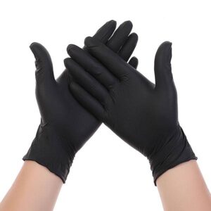 black-nitrile-disposable-glove-size-s-100box Puudrivaba nitriilkinnas must 100 tk suurus S