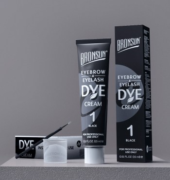 Kreemvärv ripsmetele ja kulmudele Bronsun nr.1 must 15 ml