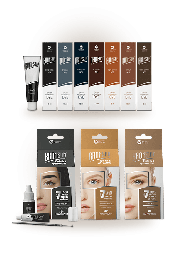 bronsun-_eng Hübriidvärv Bronsun ripsme- ja kulmuvärv nr.7 tumepruun 15 ml