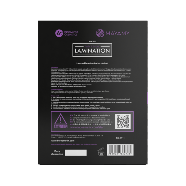 ml0011-3 MAYAMY ripsmete ja kulmude lamineerimise minikomplekt